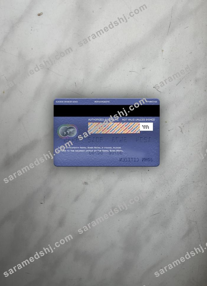 Nepal Bank Nepal mastercard photolook back